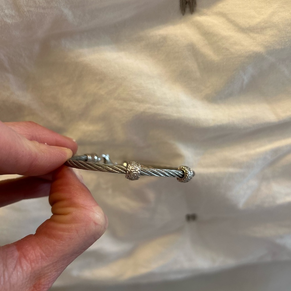 Diamond and Silver Bangle